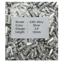 CN Spoke 니플/알로이 실버 2.0x12mm 50개/팩