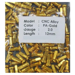 CN Spoke 니플/알로이 골드 2.0x12mm 50개/팩