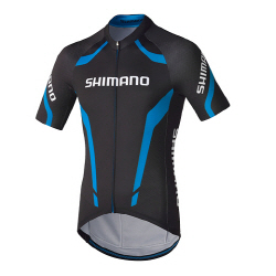 Shimano 의류/반팔져지, 퍼포먼스 프린트 (블랙/블루)
