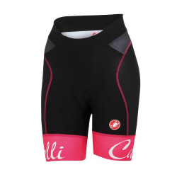 Castelli 숏/FREE AERO W SHORT, 프리 에어로 숏, 여성용 (블랙/라즈베리)